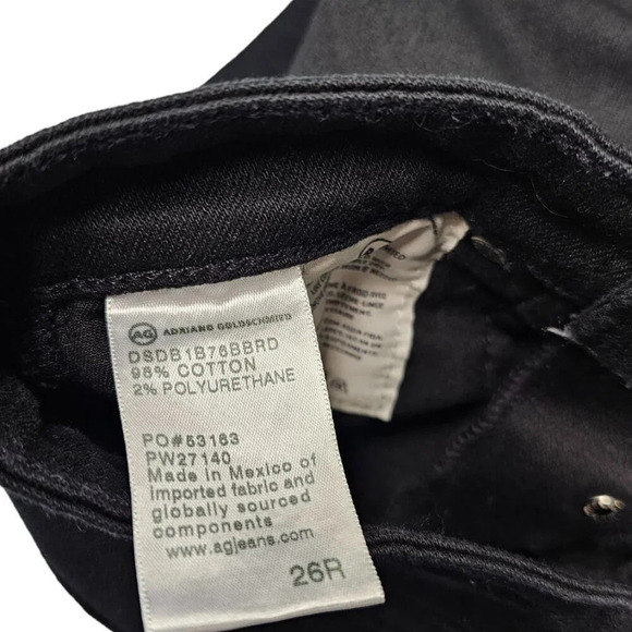 Adriano Goldschmied AG Alexxis Slim Jeans  High Rise Vintage Slim Size 26 Black - Picture 9 of 12